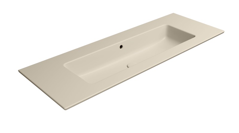 PURA keramické umyvadlo Slim 122x46cm, bez otvoru, creta mat 8887008