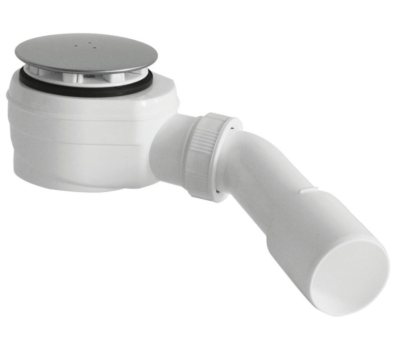 Vaničkový sifon nízký, průměr 60mm, DN40/50, krytka nerez lesk 162.640.3