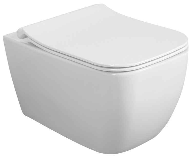 VEA závěsná WC mísa Rimless, 34,5x52cm, bílá 10VA02001