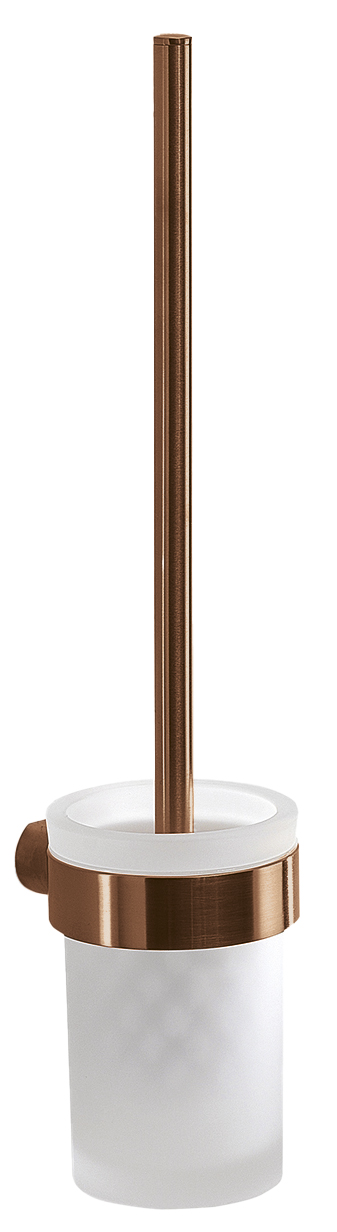 PIRENEI WC štětka závěsná, mléčné sklo, měď mat PI330382