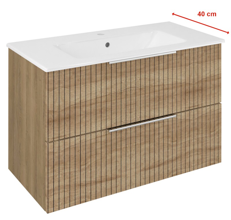 CIRASA STRIP umyvadlová skříňka 78x54x39cm, dub alabama CR792-2322