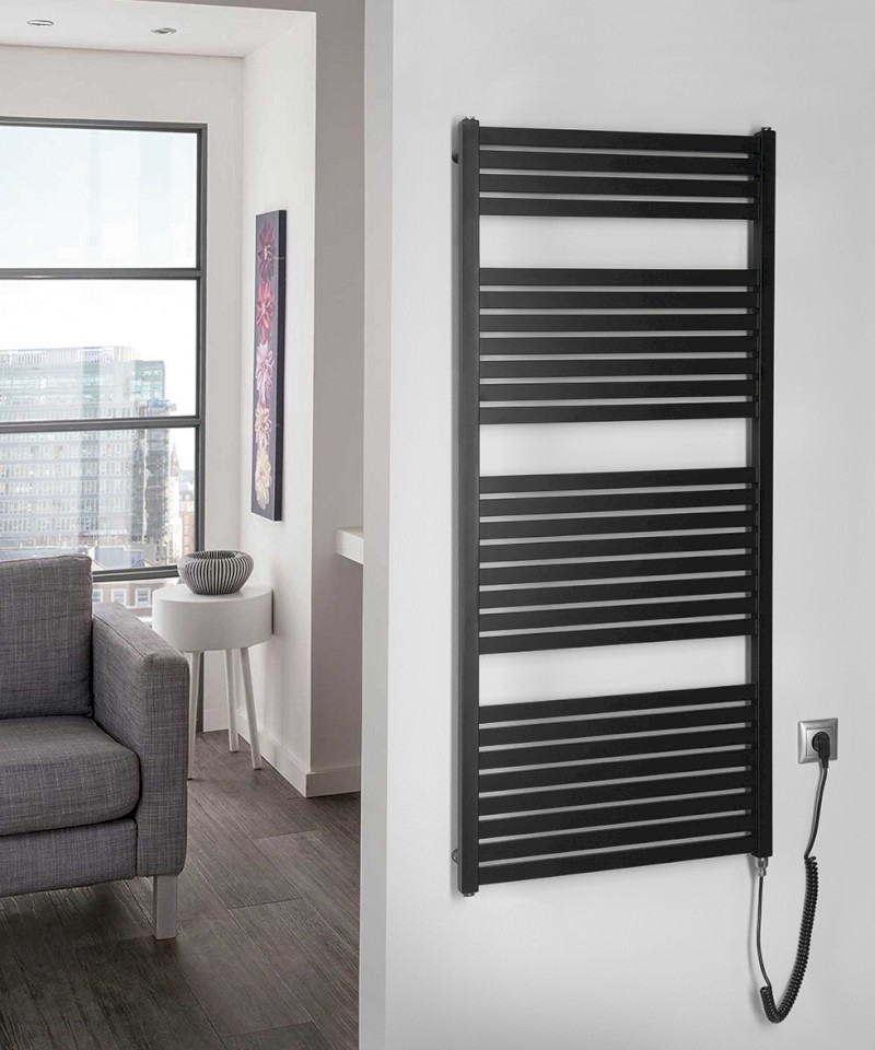 TONDI-E elektrické otopné těleso rovné 600x1330 mm, 600 W, černá mat DE486T