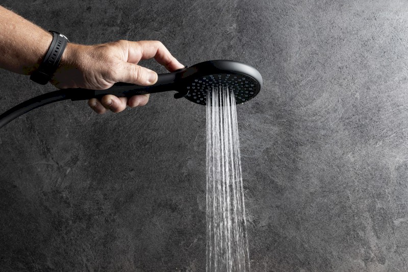 Ruční masážní sprcha, 3 režimy sprchování + režim oplach, silikon trysky, průměr 120mm, ABS/černá mat 1204-51B