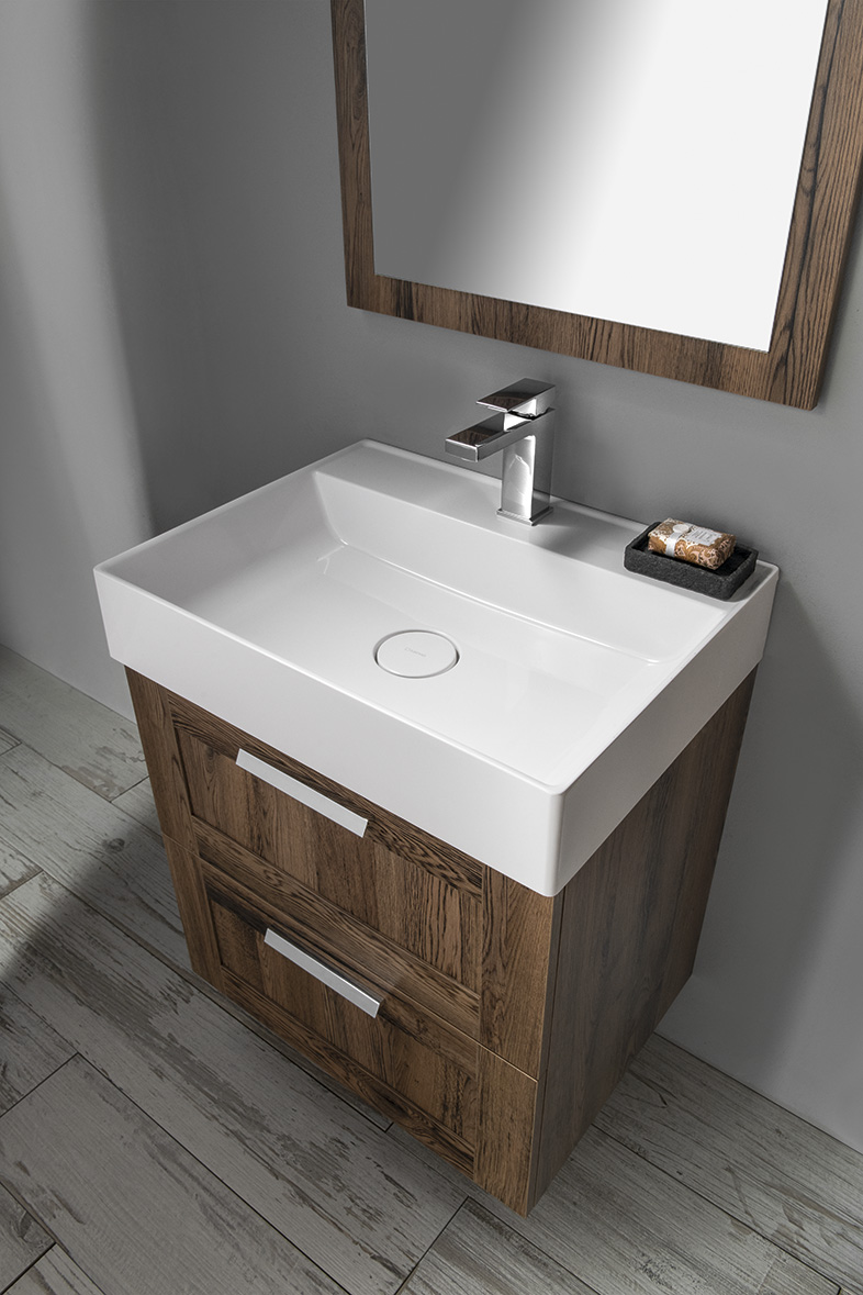 TWIG umyvadlo, litý mramor, 60x47cm, kryt výpusti, bílá TW060