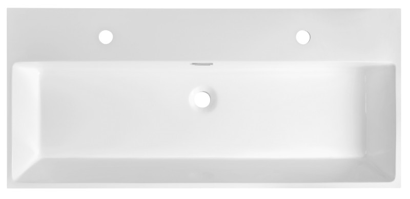 AQUATIC dvojumyvadlo, litý mramor, 100x46cm, bílá AT100-2