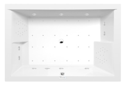 DUPLA hydromasážní vana, 180x120x54cm, Highline Hydro-Air, chrom 13611.6010