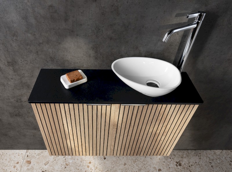 KEA umývátko na desku, litý mramor, 32x22cm, bílá KE320