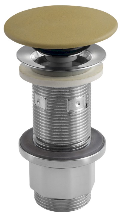 Umyvadlová výpust 5/4“, click-clack, betonová zátka, 10-80mm, žlutá mat FG922