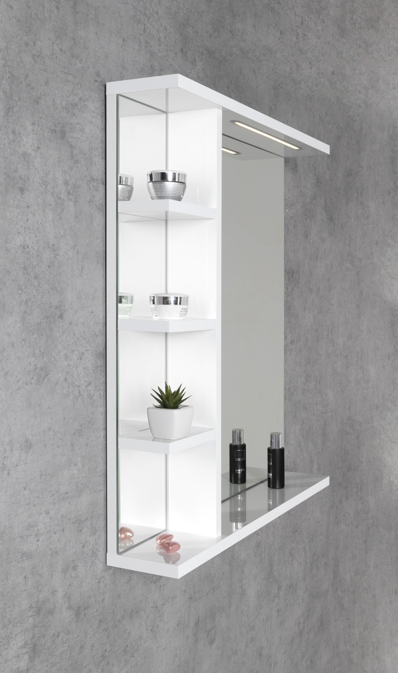 KORIN STRIP zrcadlo s LED osvětlením a policemi 50x70x12cm KO355S