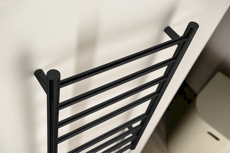 REDONDO elektrický sušák ručníků, kulatý, 500x900 mm, 75 W, černá mat ER220BV