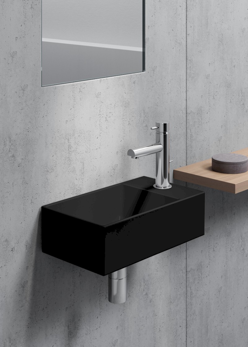 KUBE X keramické umývátko 40x23cm, pravé/levé, černá mat 9484126