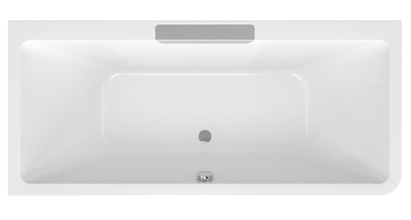 CASCATA L MONOLITH obdélníková vana 180x80x60cm, kaskáda nerez 73836ML.100