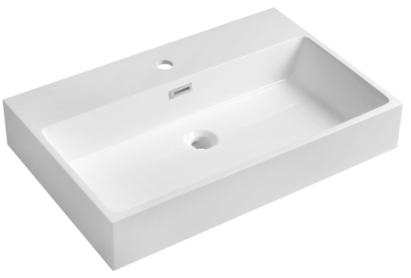 AQUATIC umyvadlo, litý mramor, 70x46cm, bílá AT070