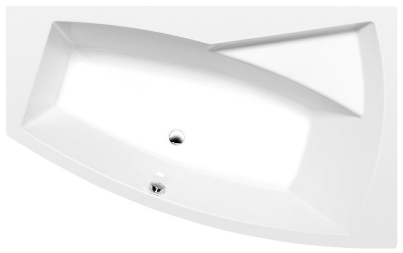 EVIA R asymetrická vana 160x100x47cm, bílá 12611