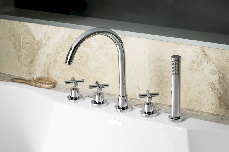 AXIA pětiprvková baterie na okraj vany, sprcha Link, chrom 532