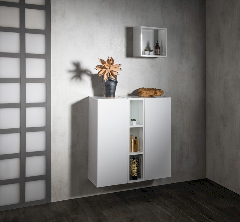 ESPACE otevřená policová skříňka 20x94x22cm, bílá ESC130-3030