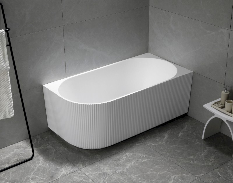 TIBERA STRIP R rohová stojící vana, 170x80cm, bílá E1015G