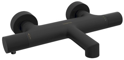 SOLARIS nástěnná vanová termostatická baterie, černá mat WD010B