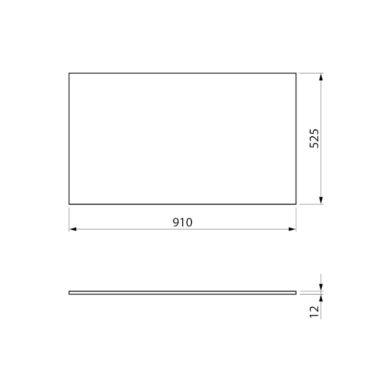 LOREA deska Rockstone 91x1,2x52,5cm, bílá mat LE090-0101