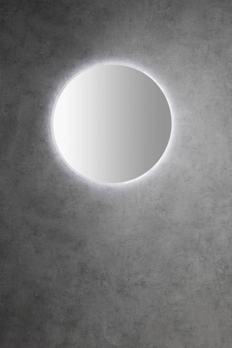 URSA kulaté zrcadlo s LED osvětlením ø 60cm, dotykový senzor, stmívatelné UR060
