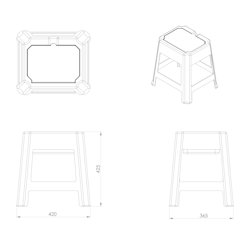Koupelnová stolička s úložným prostorem, černá 90902B