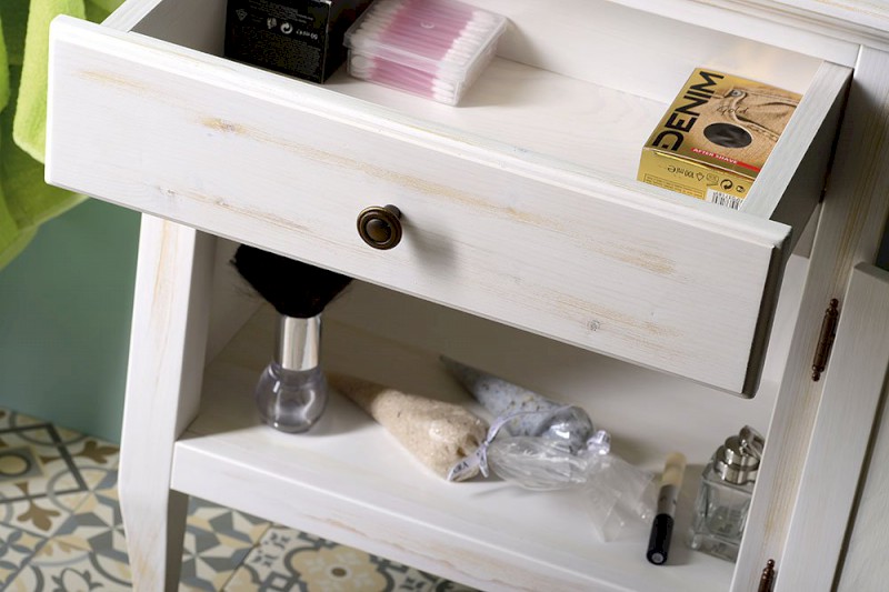 RETRO skříňka 60x80x38cm, starobílá, pravá 1693