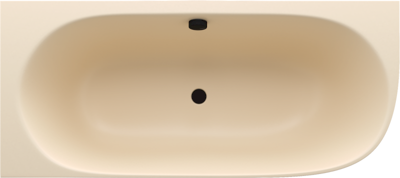 SUSSI L rohová stojící vana litý mramor 160x70x49,5cm, béžová mat 90191L.81