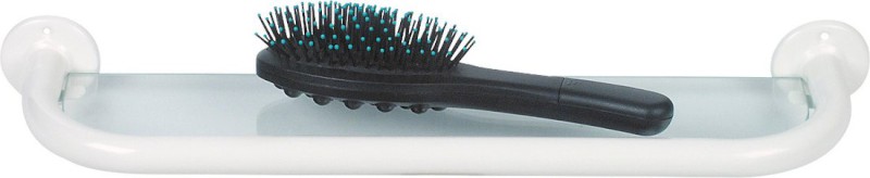 WHITE LINE polička se sklem 40cm, bílá 8001