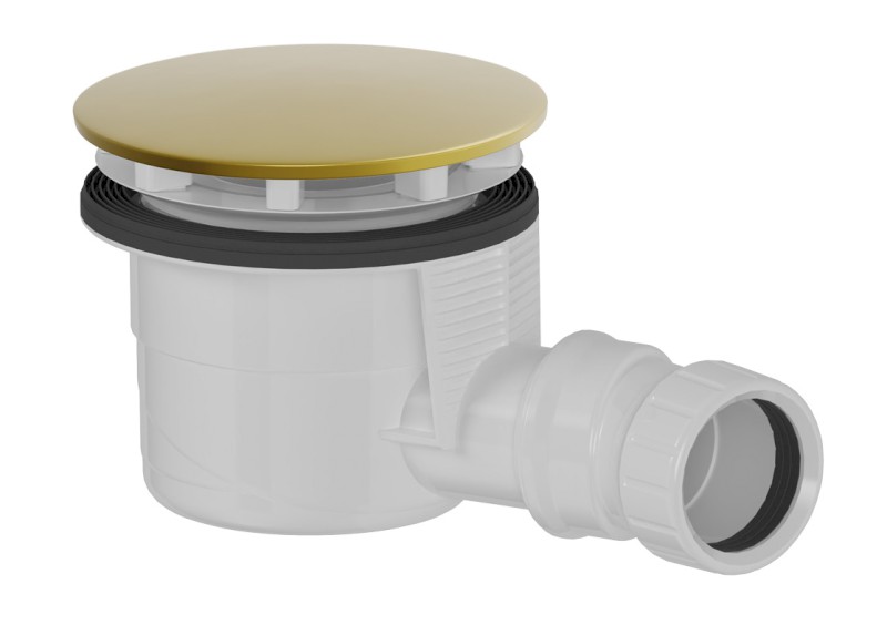 Vaničkový sifon, průměr 90mm, DN40, krytka zlato mat                              17911GB