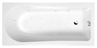 LISA hydromasážní vana, 150x70x47cm, Attraction Hydro-Air, chrom 85111.4010