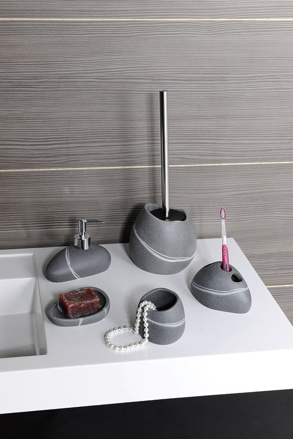 LITTLE ROCK WC štětka na postavení, šedá 22190407