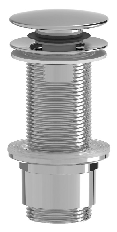 Umyvadlová výpust 5/4“, click-clack, velká zátka, 10-80mm, ABS/chrom CV1132