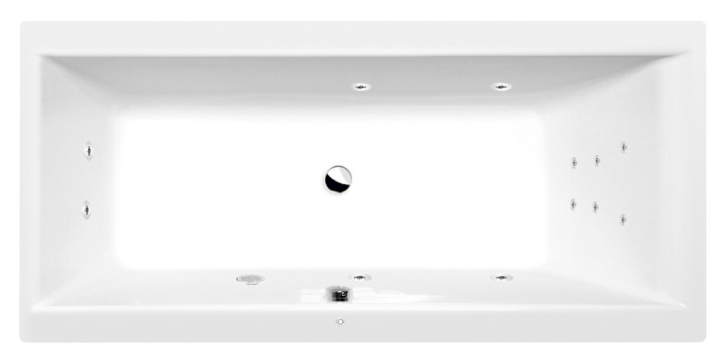 CLEO hydromasážní vana, 160x70x48cm, Attraction Hydro, chrom 73611.3010