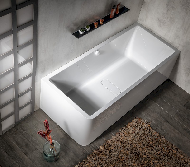 MARLENE CURVE R MONOLITH obdélníková vana 195x85x63cm, bílá 78731MCR