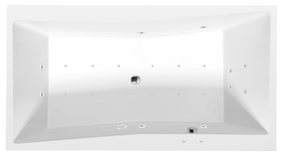QUEST hydromasážní vana, 180x100x49cm, Active Hydro-Air, chrom 78511.2010