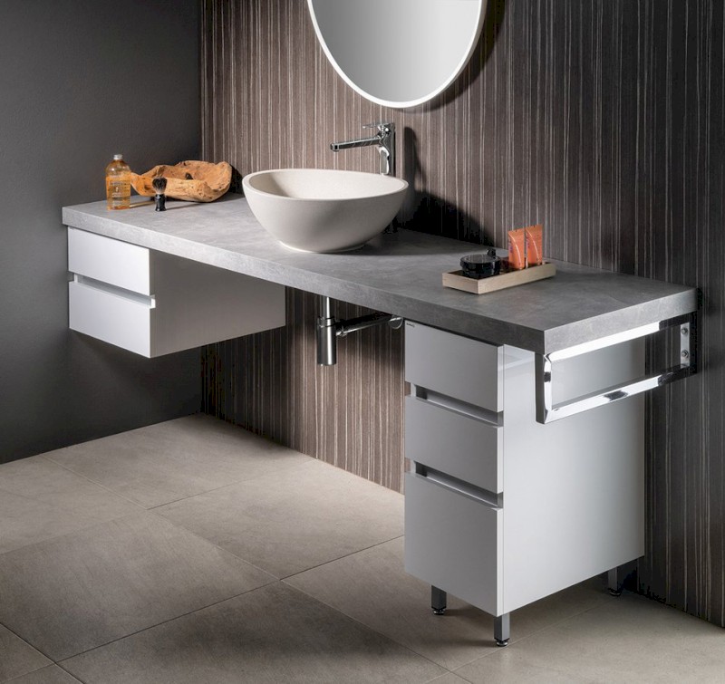 AVICE deska pod umyvadlo 220x50cm, tl.5cm, cement AV227