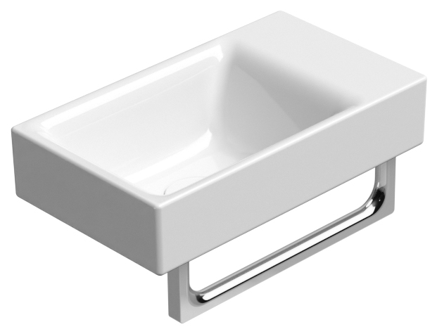 NUBES keramické umývátko 40x23cm, bez otvoru, pravé/levé, bílá ExtraGlaze 9636011