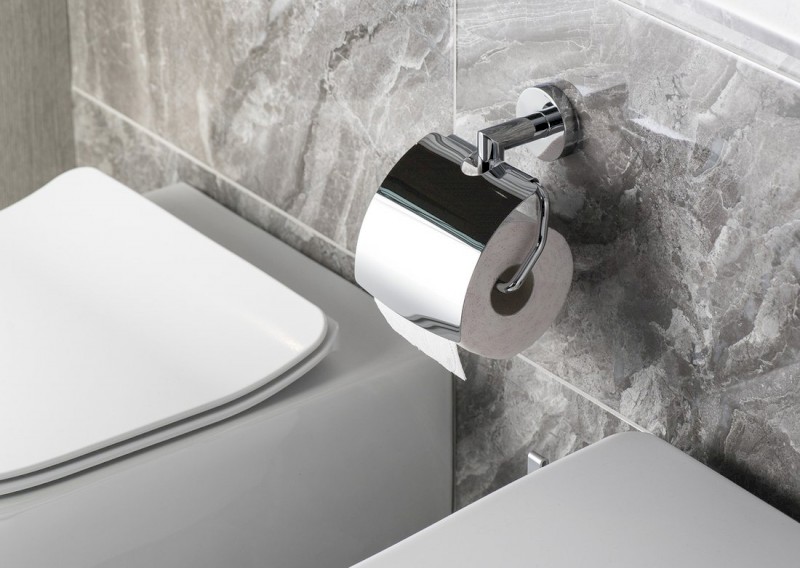 X-ROUND držák toaletního papíru s krytem, chrom XR702
