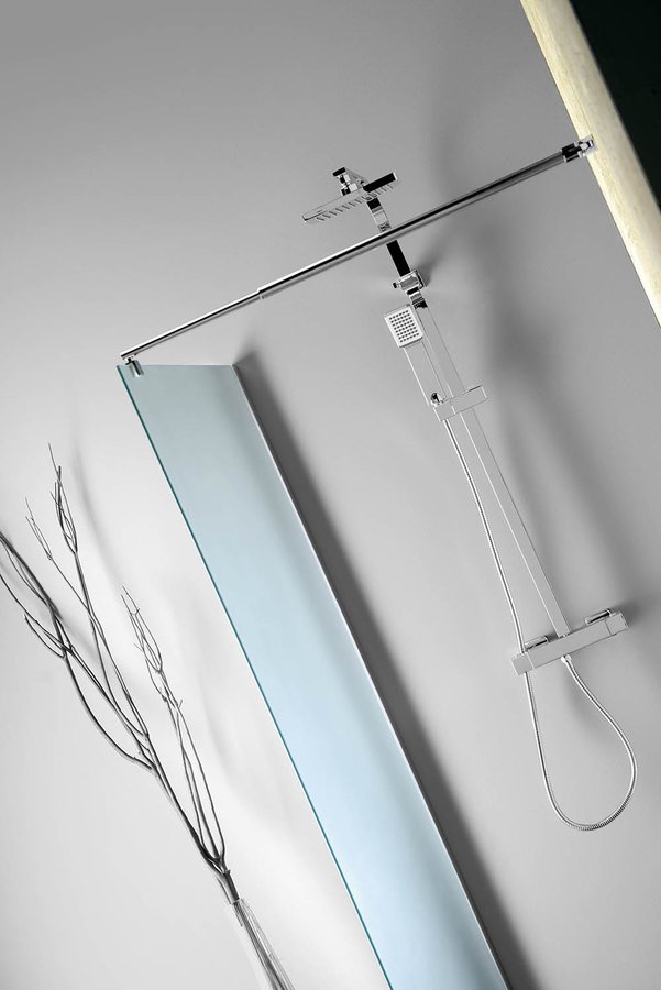 WALK-IN zástěna jednodílná k instalaci na zeď, 1200x1900mm, sklo Brick WI120