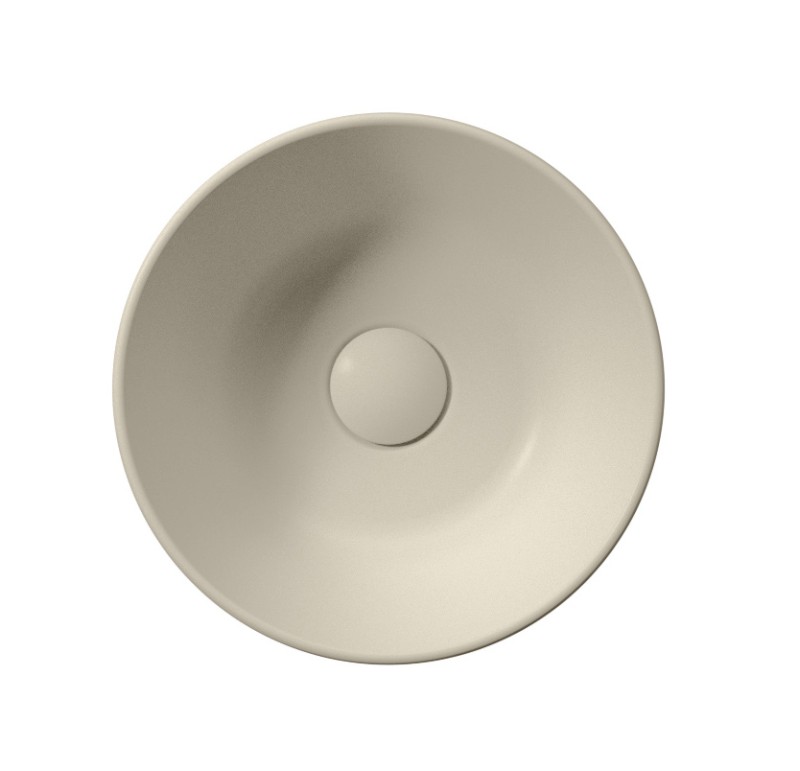 KUBE X keramické umývátko na desku, průměr 32cm, creta mat 943508