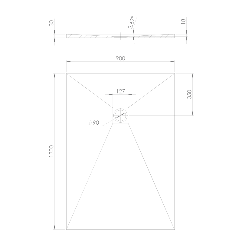 TRENECA vanička z litého mramoru s možností úpravy rozměru, 130x90cm, béžová mat 84308.81