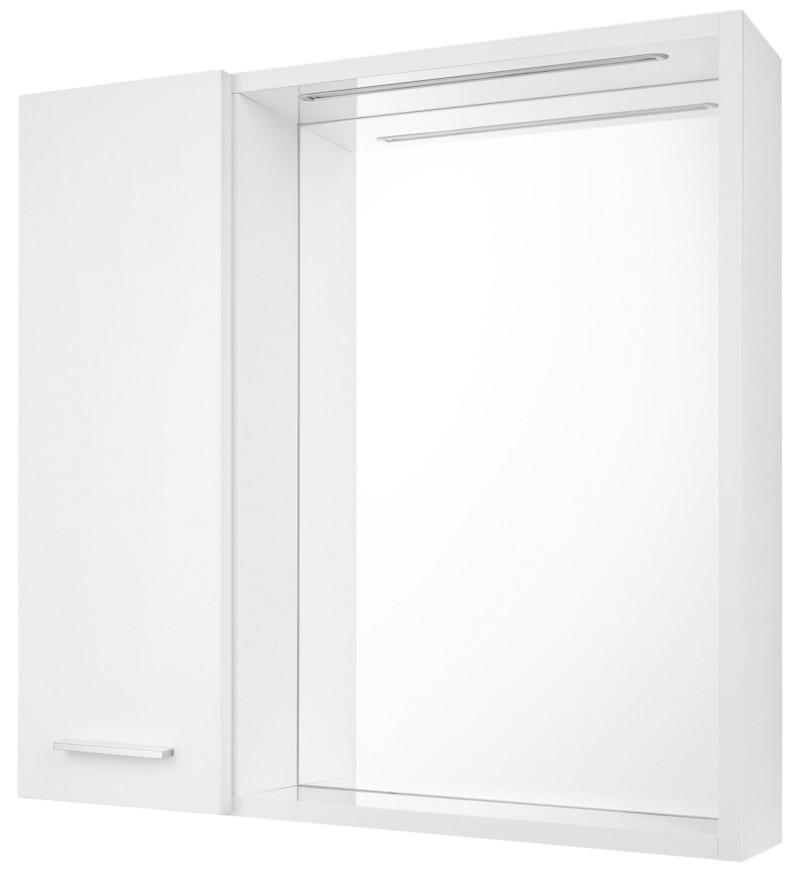 ZOJA/KERAMIA FRESH STRIP galerka s LED osvětlením, 60x60x14cm, levá, bílá 45021S