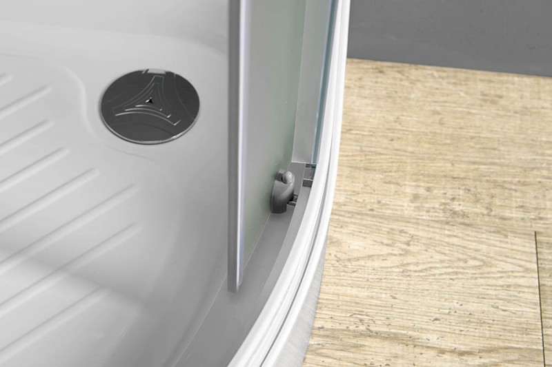 ARLEN čtvrtkruhová sprchová zástěna 800x800 mm, sklo BRICK BTR800