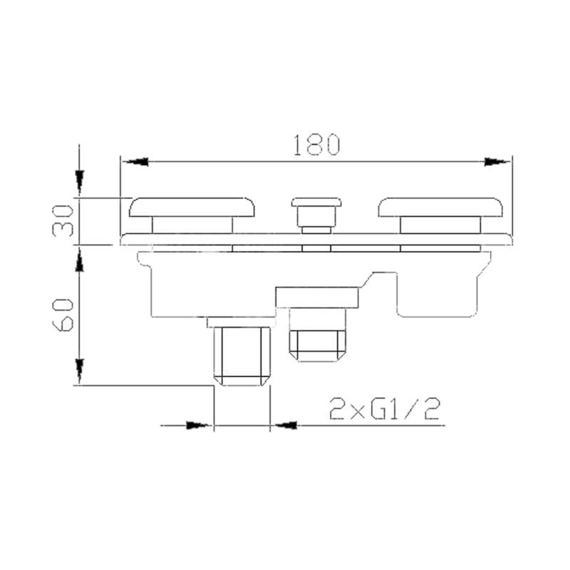 Kohoutková baterie s přepínačem 18x6 cm, chrom BD13151