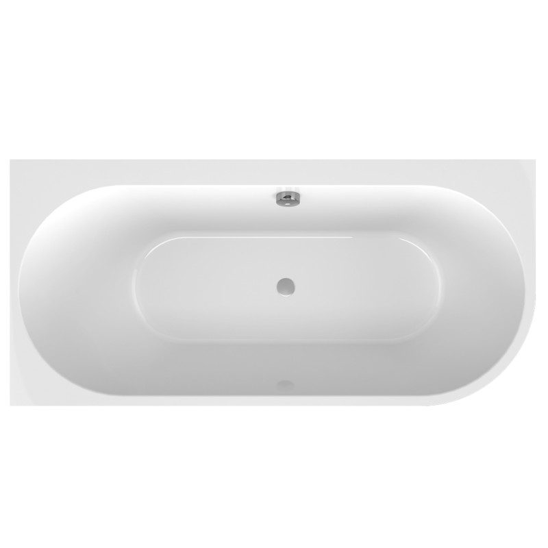 ASTRA L MONOLITH asymetrická vana 160x75x60cm, bílá/siena 33611M.42