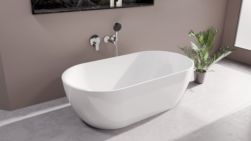 REDUTA volně stojící vana litý mramor 171x81x58cm, bílá 71842