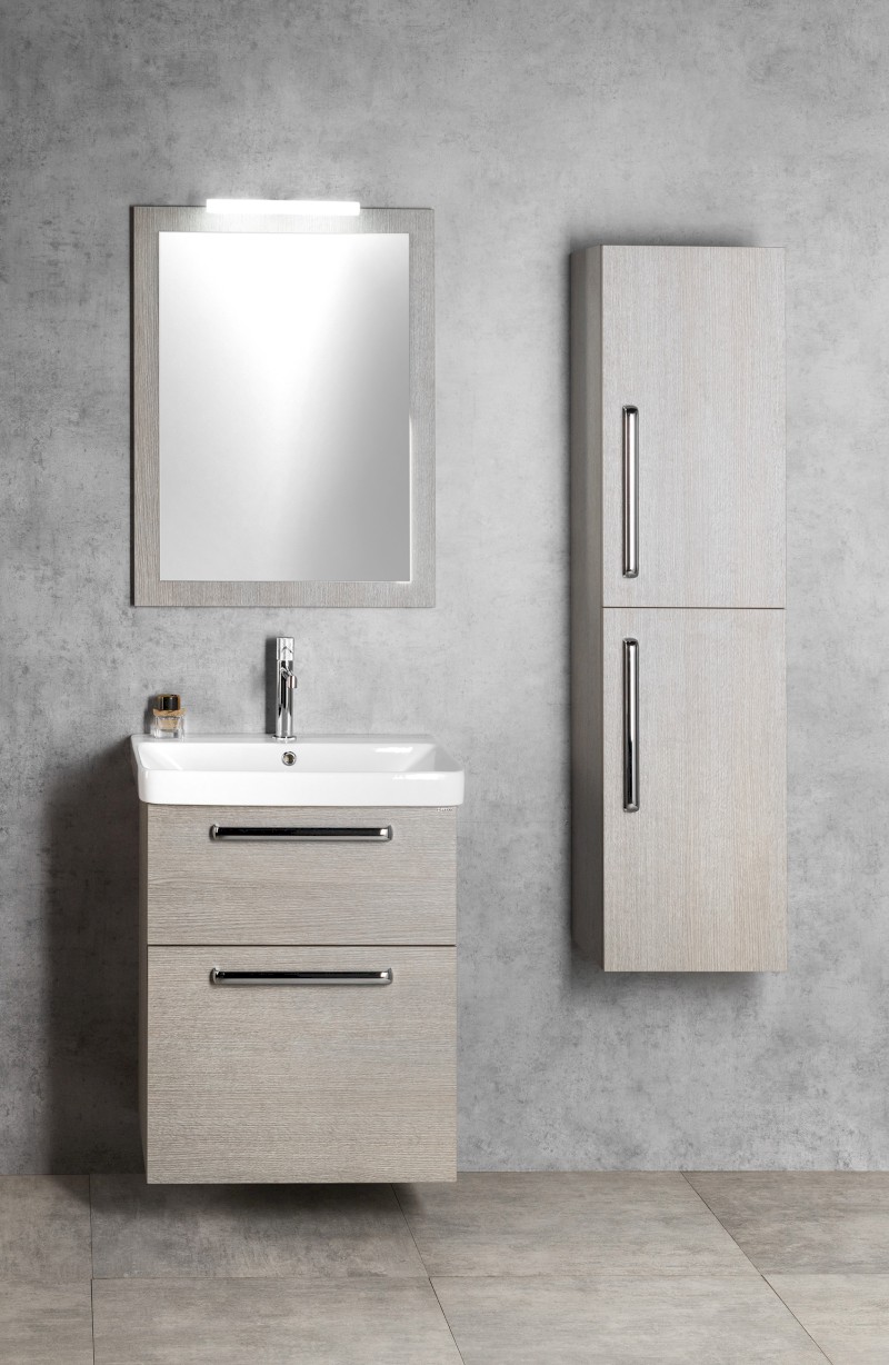 THEIA skříňka vysoká 35x138x29,3cm, levá/pravá, dub stříbrný TH350-1111