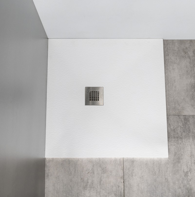 MITIA sprchová vanička z litého mramoru, obdélník 160x90cm, bílá PMB16090