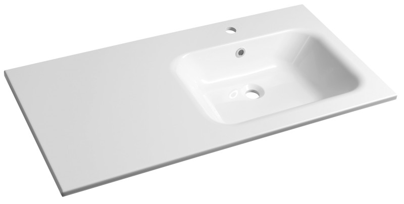 ARECA umyvadlo, litý mramor, 101x51,5cm, pravé, bílá AC101R