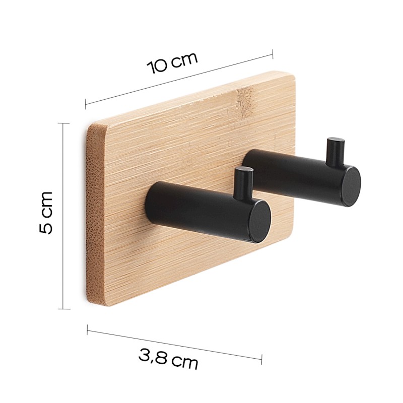 HIMALAYA samolepící dvojháček, černá/bambus 1227